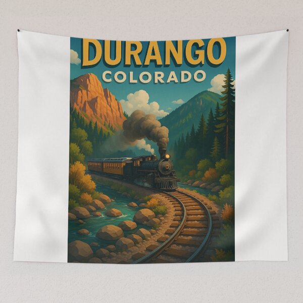 Item preview, Durango Colorado Steam Train in the San Juan Mountains designed and sold by Places On Earth.