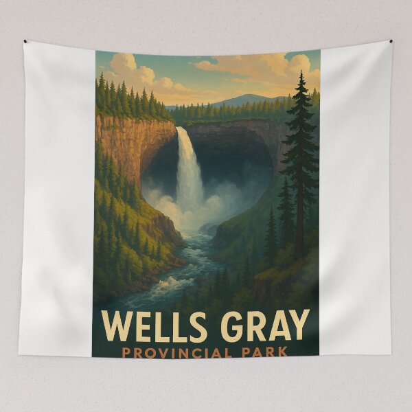 Item preview, Wells Gray Provincial Park River and Falls designed and sold by Places On Earth.