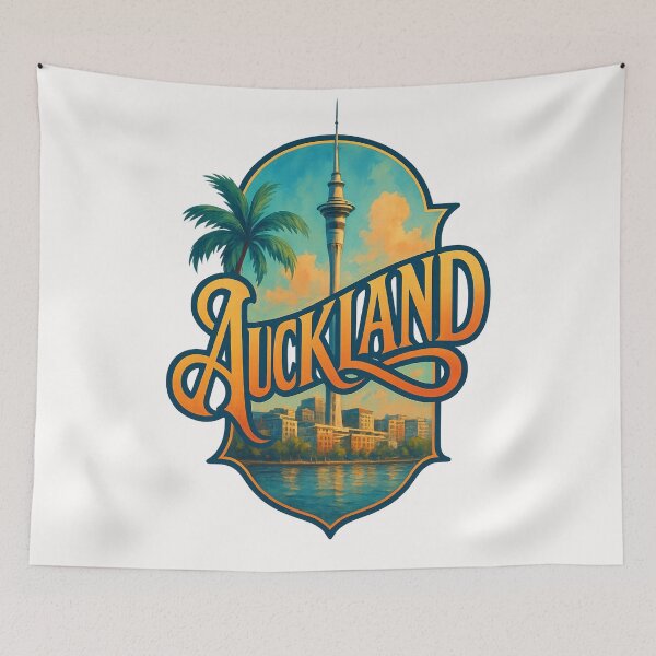 Item preview, Auckland Skyline and Sky Tower, New Zealand designed and sold by Places On Earth.