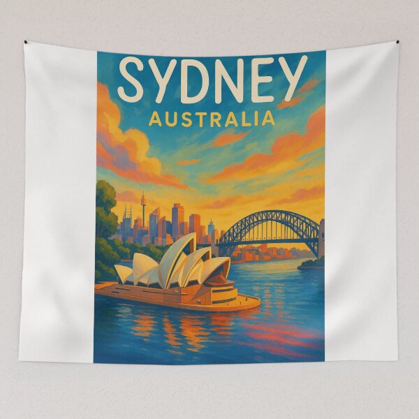 Item preview, Sydney Opera House and Harbour Bridge, Australia designed and sold by Places On Earth.