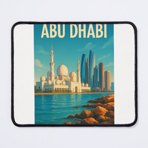Item preview, Sheikh Zayed Grand Mosque and Etihad Towers in Abu Dhabi designed and sold by Places On Earth.