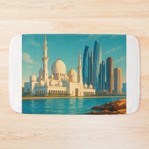 Item preview, Sheikh Zayed Grand Mosque and Etihad Towers in Abu Dhabi designed and sold by Places On Earth.