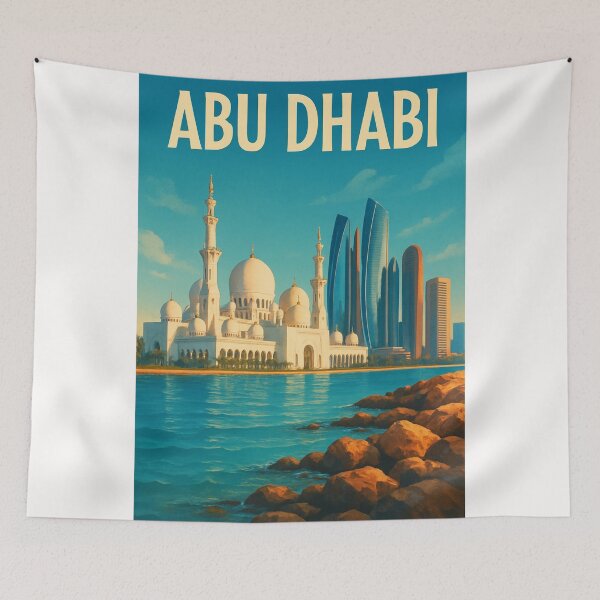 Item preview, Sheikh Zayed Grand Mosque and Etihad Towers in Abu Dhabi designed and sold by Places On Earth.