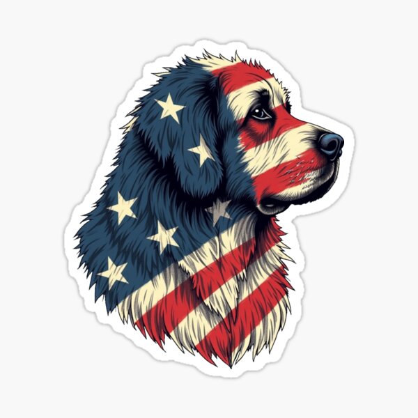 Item preview, Newfoundland Patriotic USA American Flag Dog designed and sold by MichaeIRellov.