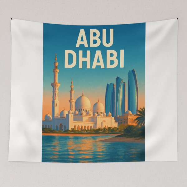 Item preview, Abu Dhabi Skyline with Sheikh Zayed Grand Mosque designed and sold by Places On Earth.