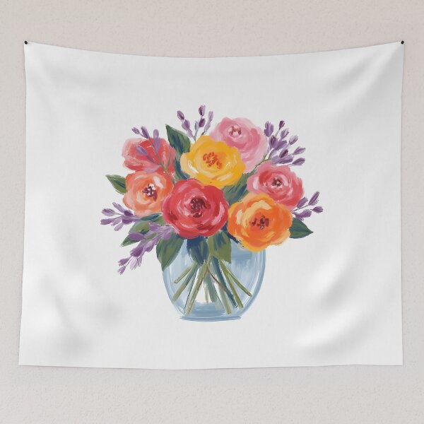 Item preview, Elegant Floral Oil Painting – Vintage Botanical Art Print designed and sold by Pixel--Threads.