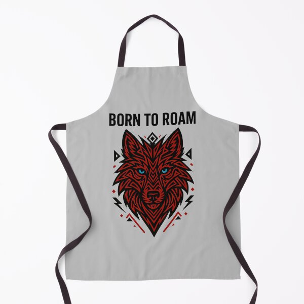 Item preview, Born to Roam Geometric Tribal Wolf Head Art - Native American Wolf Design designed and sold by MarCinu Art.