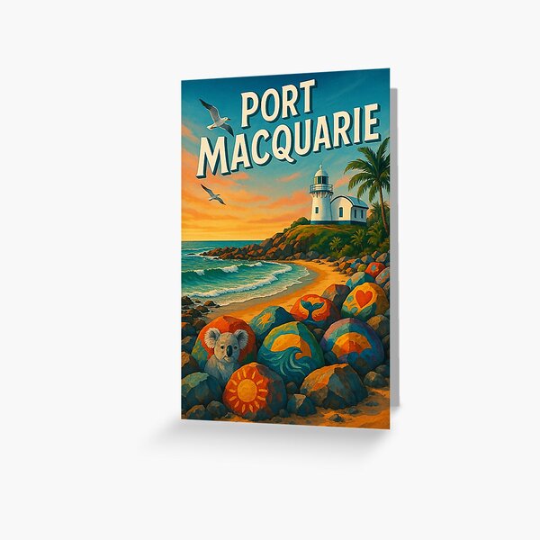 Item preview, Port Macquarie Painted Rocks and Koala designed and sold by Places On Earth.