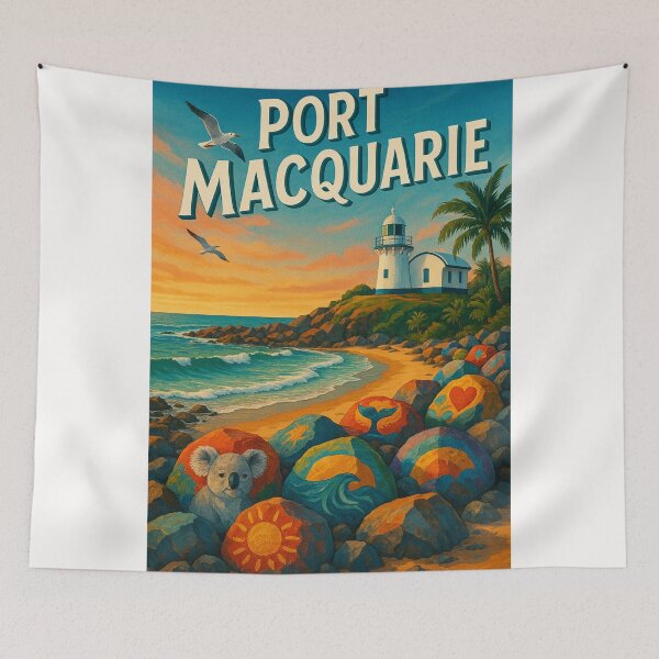 Item preview, Port Macquarie Painted Rocks and Koala designed and sold by Places On Earth.
