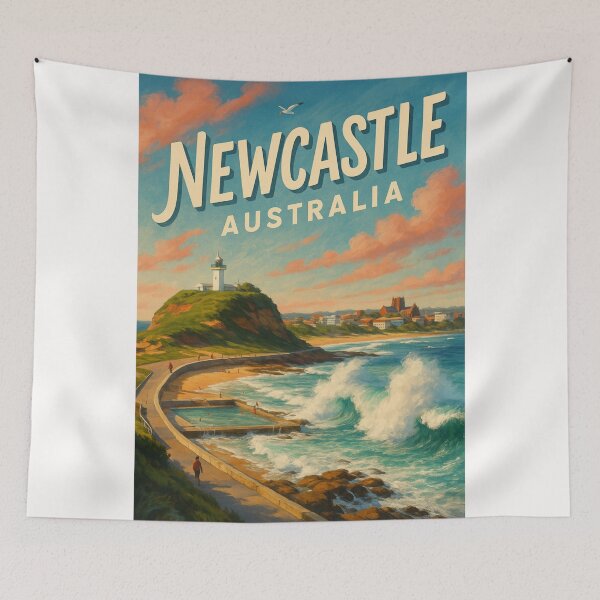Item preview, Newcastle Ocean Baths and Lighthouse, New South Wales designed and sold by Places On Earth.
