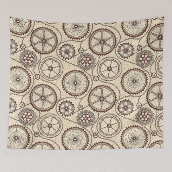Item preview, Vintage Steampunk Gears and Chains Seamless Pattern. designed and sold by RGShirtWorks.