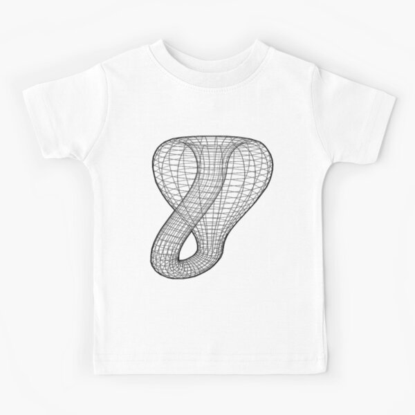 A two-dimensional representation of the Klein bottle immersed in three-dimensional space, #TwoDimensional, #representation, #KleinBottle, #immersed, #ThreeDimensional, #space Kids T-Shirt