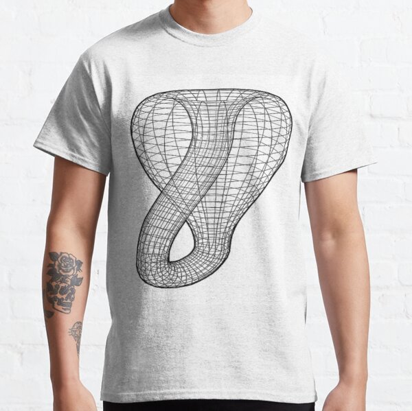 A two-dimensional representation of the Klein bottle immersed in three-dimensional space, #TwoDimensional, #representation, #KleinBottle, #immersed, #ThreeDimensional, #space Classic T-Shirt
