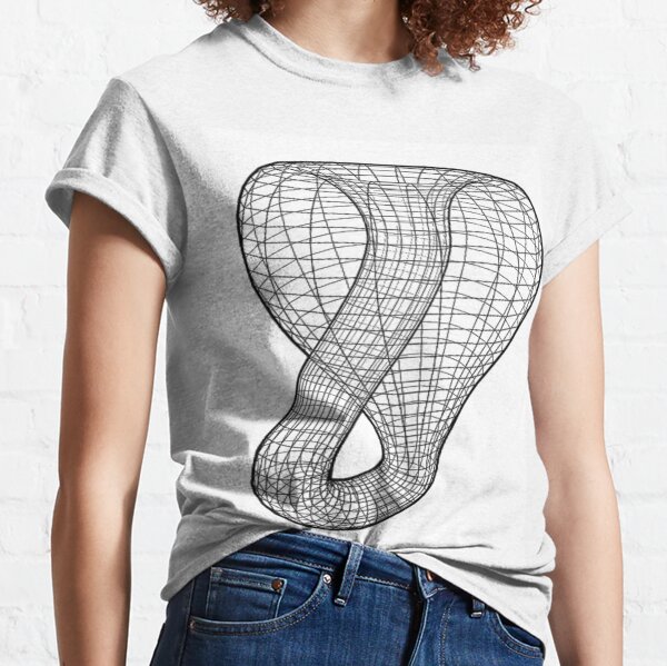 Clothing, A two-dimensional representation of the Klein bottle immersed in three-dimensional space, #TwoDimensional, #representation, #KleinBottle, #immersed, #ThreeDimensional, #space Classic T-Shirt