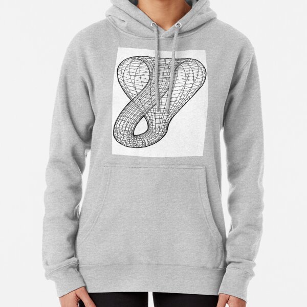 A two-dimensional representation of the Klein bottle immersed in three-dimensional space, #TwoDimensional, #representation, #KleinBottle, #immersed, #ThreeDimensional, #space Pullover Hoodie