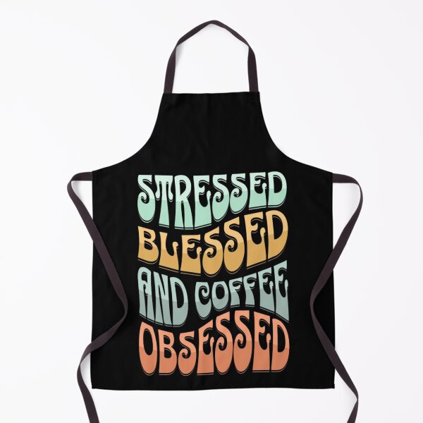 Item preview, Stressed Blessed and Coffee Obsessed T-Shirt – Funny Coffee Lover Tee designed and sold by FatyFD.