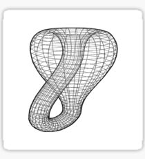 A two-dimensional representation of the Klein bottle immersed in three-dimensional space, #TwoDimensional, #representation, #KleinBottle, #immersed, #ThreeDimensional, #space Sticker