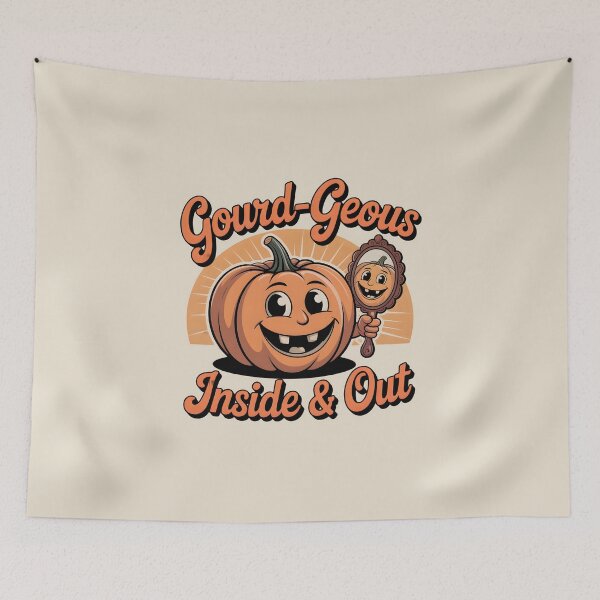 Item preview, Gourd-geous Inside & Out - Cute Fall Pun Design designed and sold by Jollys-ArtShop.