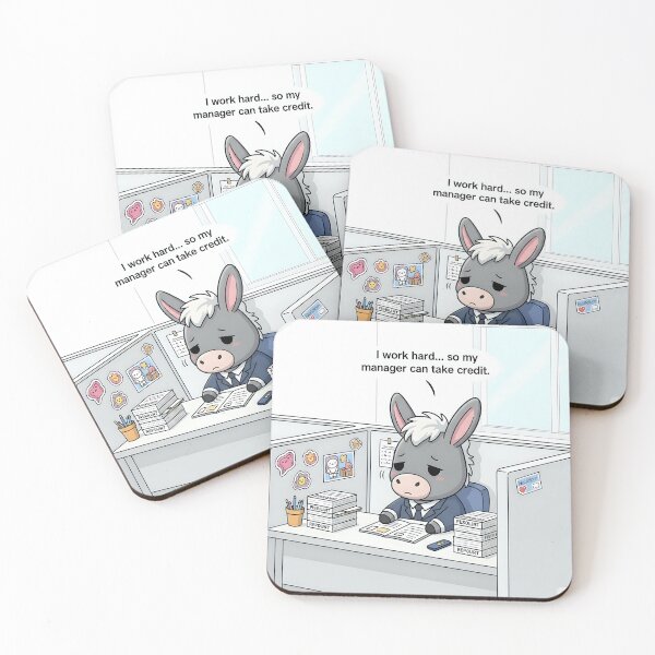 Item preview, I Work Hard Manager Credit Donkey designed and sold by projectman-art.