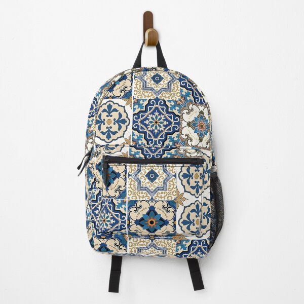 Item preview, Porcelain Mexican Tile Medallion Wallpaper/Textile Print (blue/white) - Vintage designed and sold by CMooreWorx.