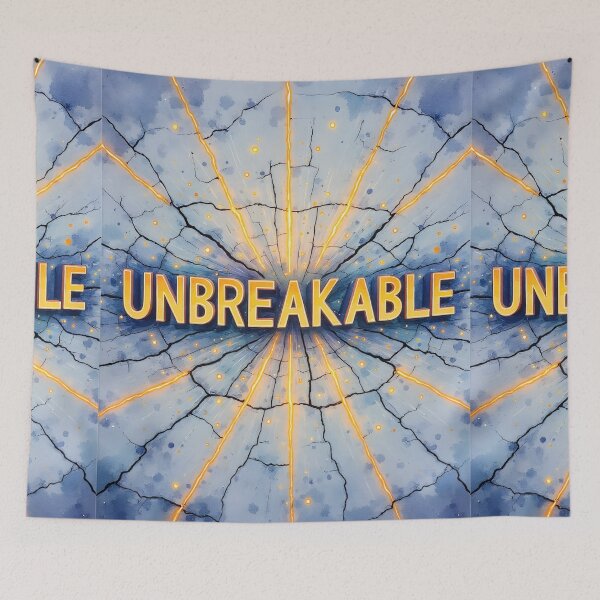 Item preview, UNBREAKABLE – Cracked Strength Abstract designed and sold by nhk999.