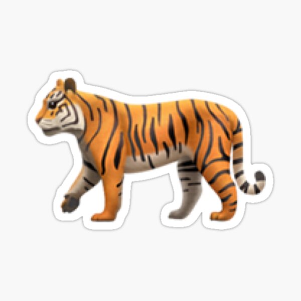 "Tiger Emoji" Sticker by carolineophoto Redbubble