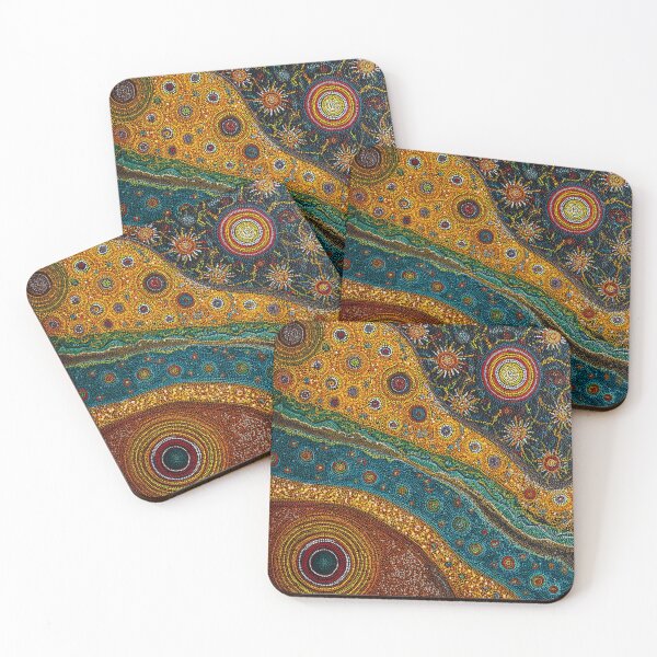 Item preview, Aboriginal Inspired Dot Art - Day Night Beauty River designed and sold by GrinGalore.