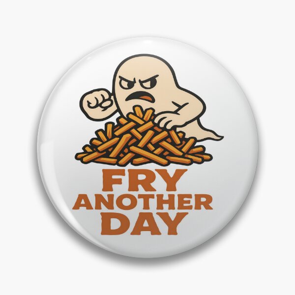 Item preview, Fry Another Day – Funny Angry Halloween Ghost and French Fries Pun designed and sold by Taans-Creation.