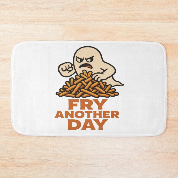 Item preview, Fry Another Day – Funny Angry Halloween Ghost and French Fries Pun designed and sold by Taans-Creation.