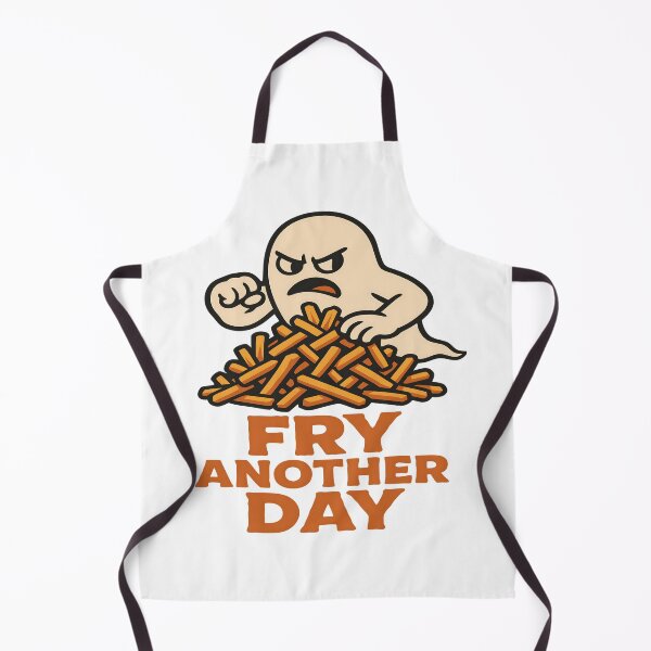 Item preview, Fry Another Day – Funny Angry Halloween Ghost and French Fries Pun designed and sold by Taans-Creation.