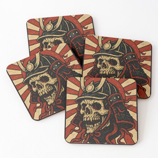 Item preview, Samurai Skull Rising Sun – Japanese Retro Art designed and sold by YamiHaus.
