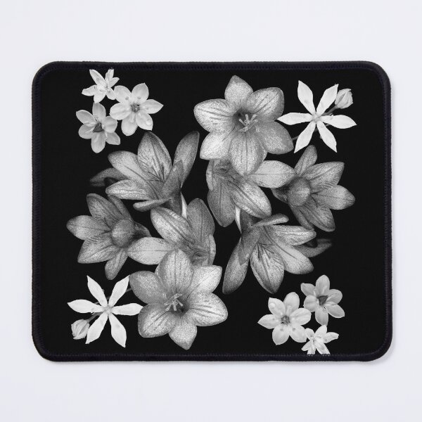 Item preview, Wildflower Arrangement - Grey Scale on Dark Grey designed and sold by STHogan2.