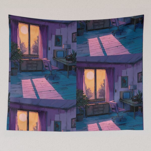 Item preview, Nostalgic Lofi Anime Background Art designed and sold by bapupa.