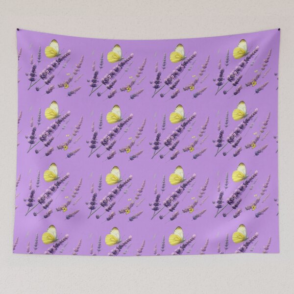 Item preview, Delicate Lavender Sprigs with a Gentle Butterfly designed and sold by IraBum.
