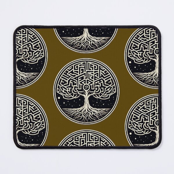 Item preview, Tree of Life Maze in a circular motif - Om Symbol in Center designed and sold by Beesty.