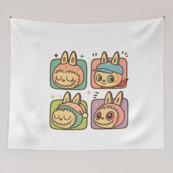 Item preview, Labubu Character Stickers – Kawaii Vinyl Pack for Collectors & Fans designed and sold by MeowLoka ⭐⭐⭐⭐.
