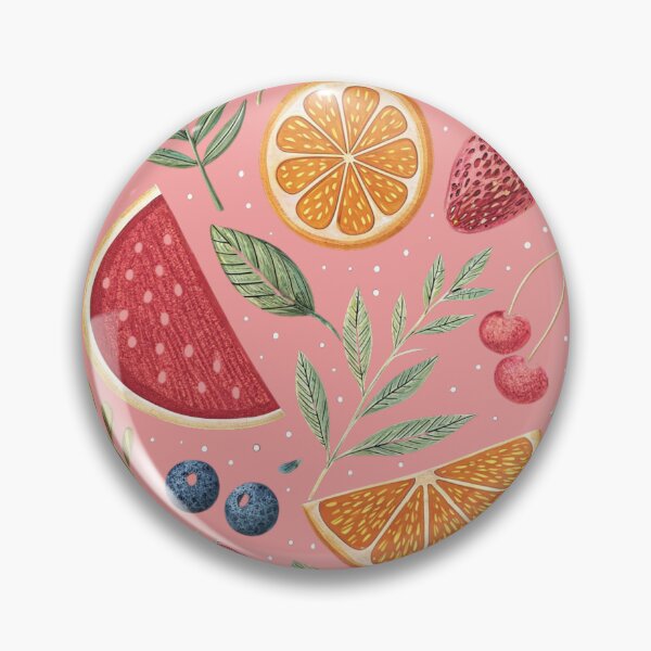 Item preview, Vintage Summer Fruits and Leaves Pattern designed and sold by joycrysstudio.
