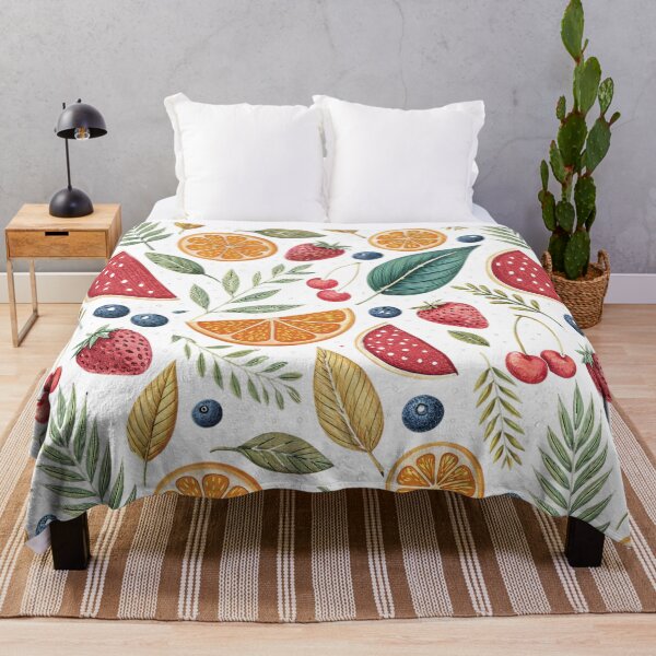 Item preview, Vintage Summer Fruits and Leaves Pattern designed and sold by joycrysstudio.