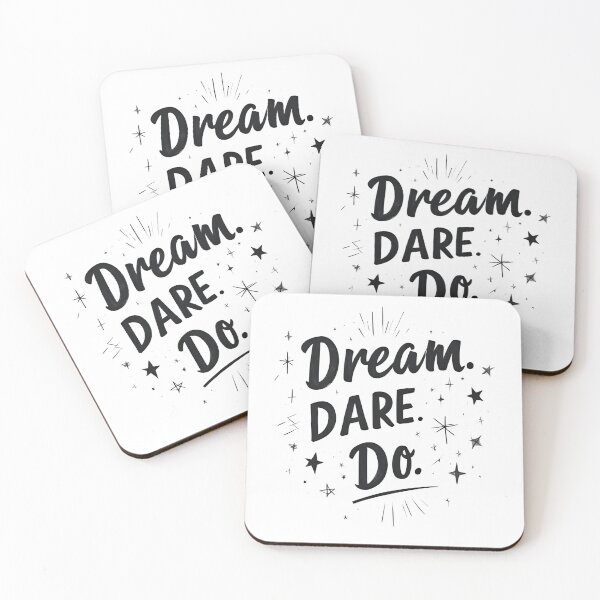 Item preview, Dream. Dare. Do. Affirmation designed and sold by FlowCreate.