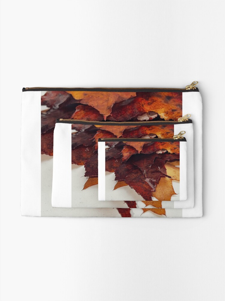 Thumbnail 2 of 4, Zipper Pouch, Fallen, Fall leaves. designed and sold by WindowofArt.