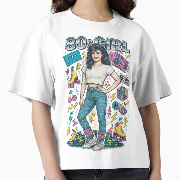 Item preview, "80s Girl" Retro Throwback designed and sold by CleverCulture.