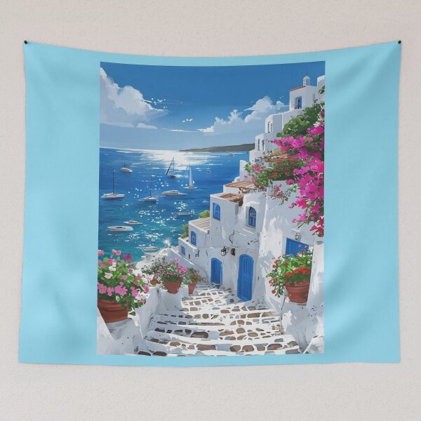Item preview, Mediterranean Coastal Village  designed and sold by Aise06.