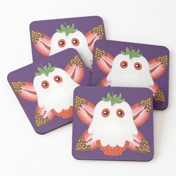 Item preview, Berry Shy Strawberry Ghost designed and sold by TwinkleBellStudio.