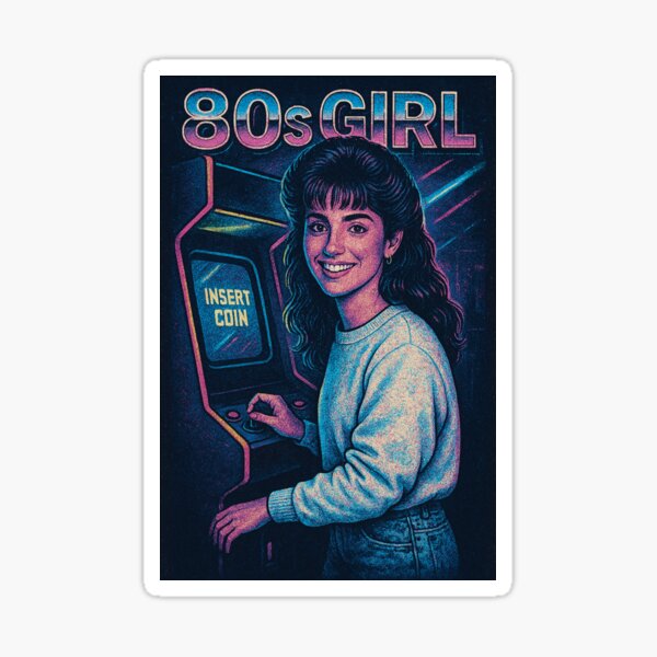 Item preview, "80s Girl" Retro Throwback designed and sold by CleverCulture.