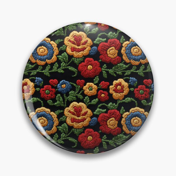 Item preview, Colorful Embroidered Floral designed and sold by Jonaree Art Design.
