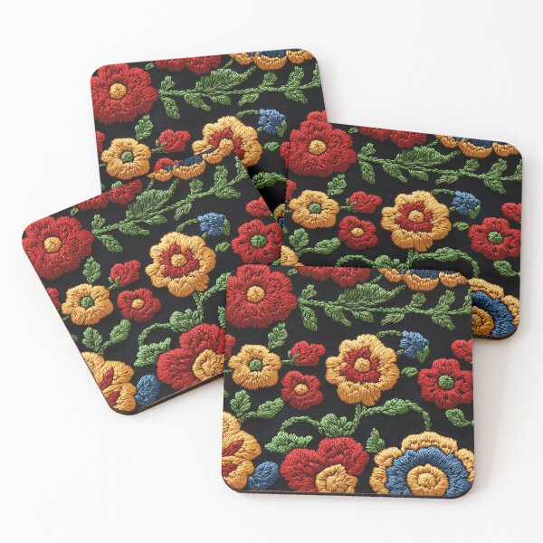 Item preview, Colorful Embroidered Floral designed and sold by Jonaree Art Design.