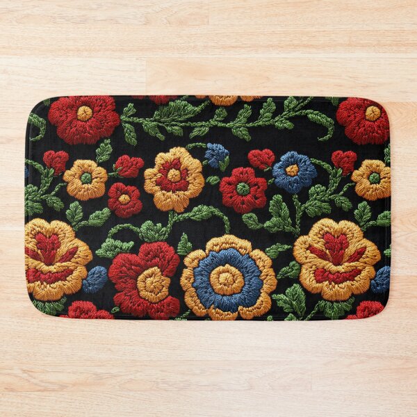 Item preview, Colorful Embroidered Floral designed and sold by Jonaree Art Design.