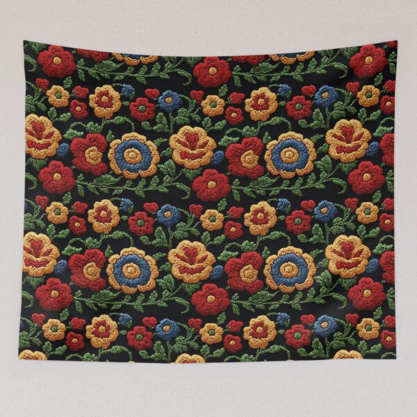 Item preview, Colorful Embroidered Floral designed and sold by Jonaree Art Design.