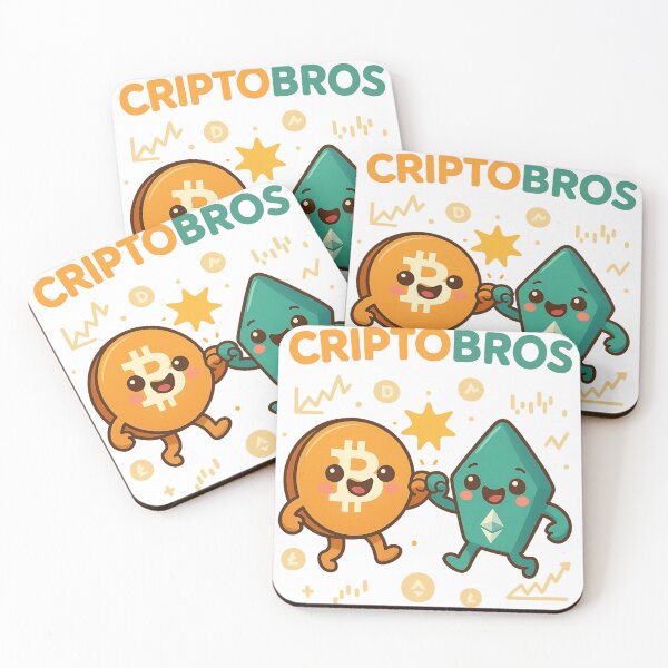 Item preview, Cryptobros | Funny Bitcoin and Ethereum Friends Design for T-shirts and Stickers designed and sold by WordPlayLab.