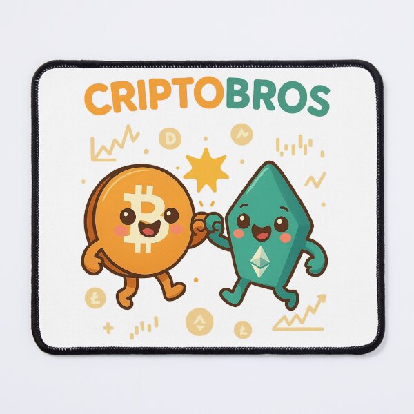 Item preview, Cryptobros | Funny Bitcoin and Ethereum Friends Design for T-shirts and Stickers designed and sold by WordPlayLab.